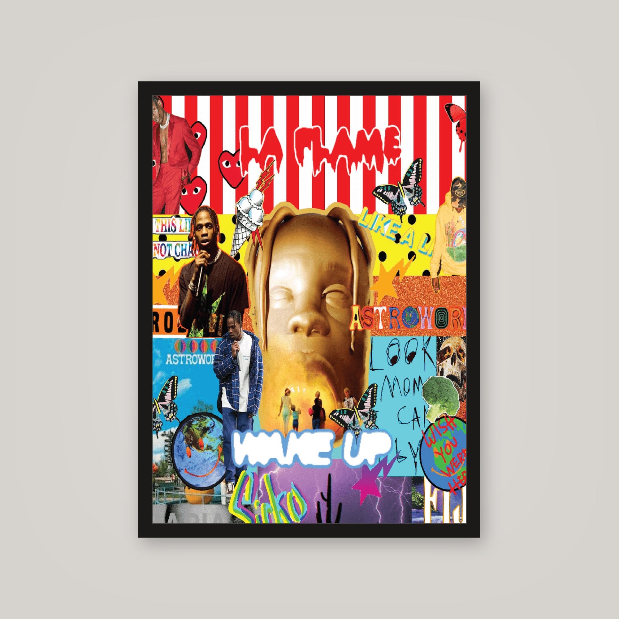 [auto-mockup] LA FLAME COLLAGE POSTER - 18 x 24in.