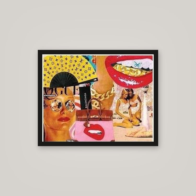 [auto-mockup] LIPS COLLAGE POSTER - 16 x 20in.