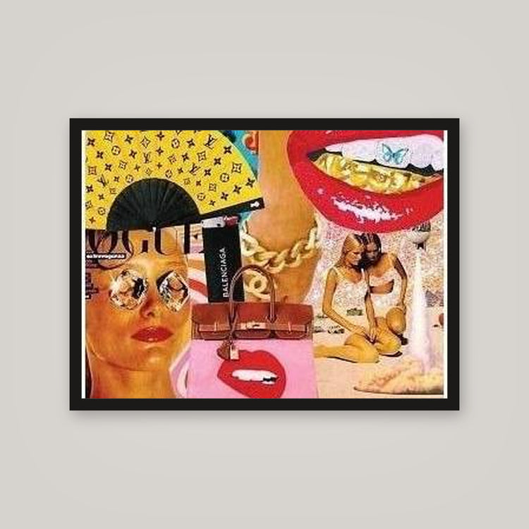 [auto-mockup] LIPS COLLAGE POSTER - 18 x 24in.