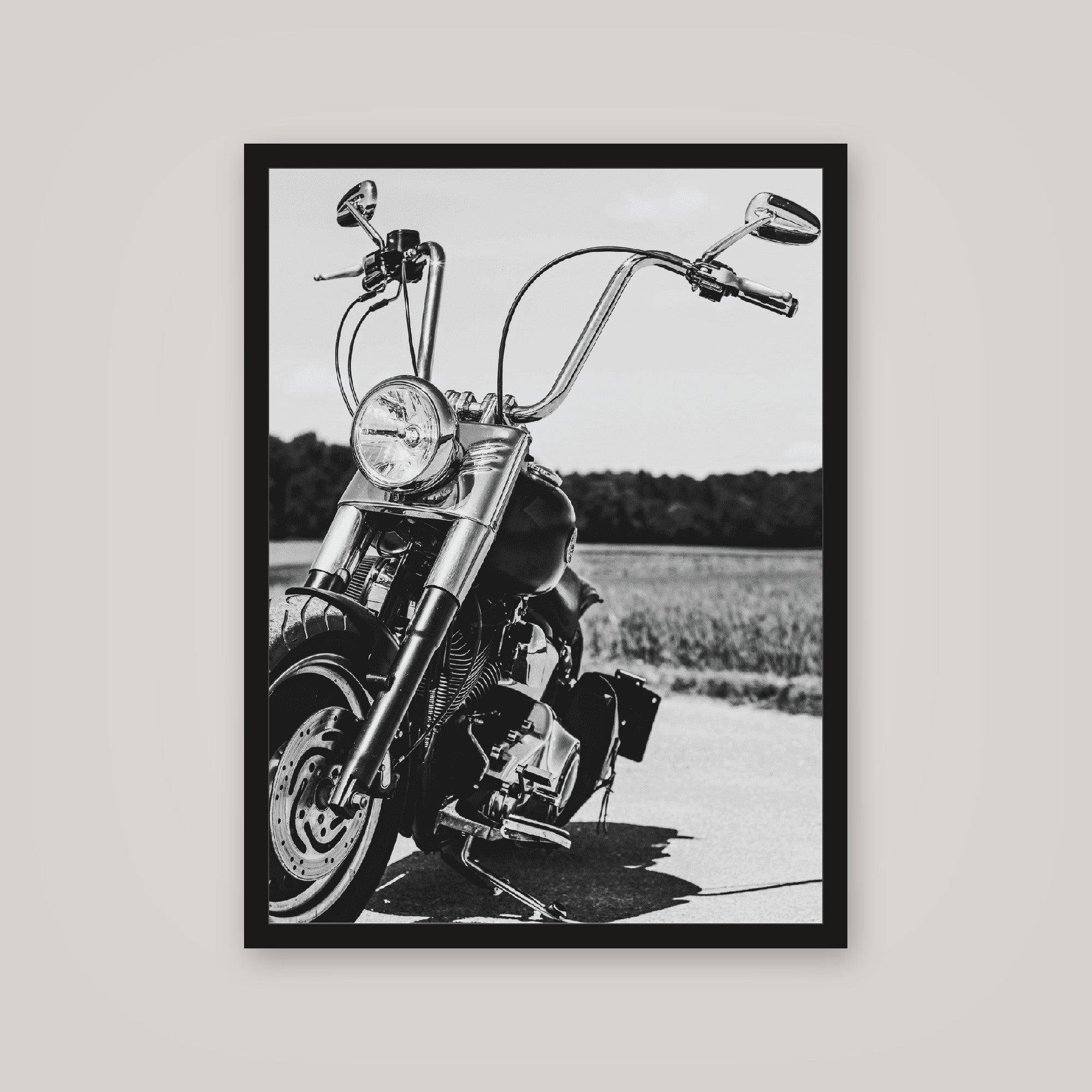 [auto-mockup] LONE MOTORCYCLE POSTER - 18 x 24in.