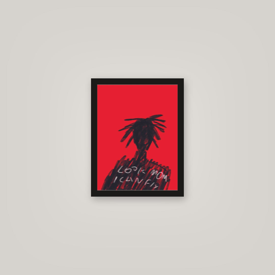 [auto-mockup] LOOK MOM IN RED POSTER - 11 x 14in.