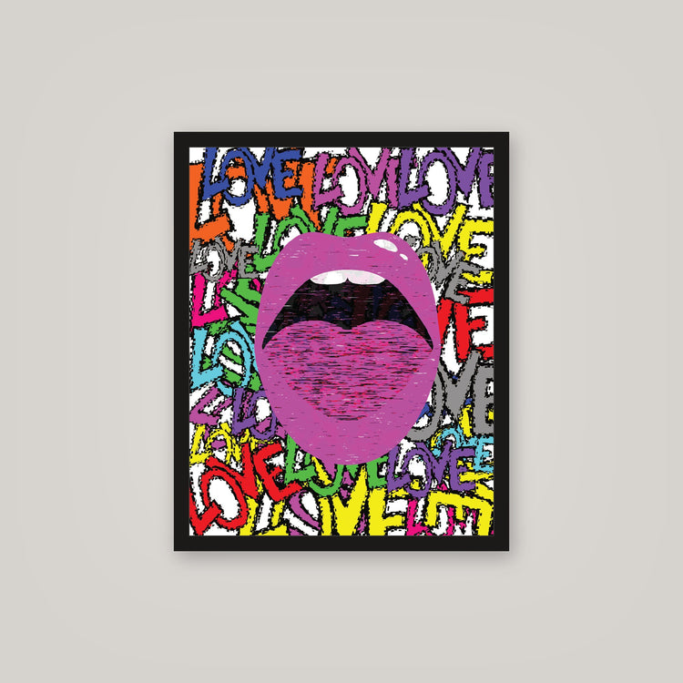 [auto-mockup] LOVE MOUTH POSTER - 16 x 20in.