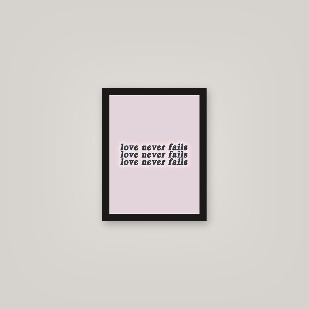 [auto-mockup] LOVE NEVER FAILS POSTER - 11 x 14in.