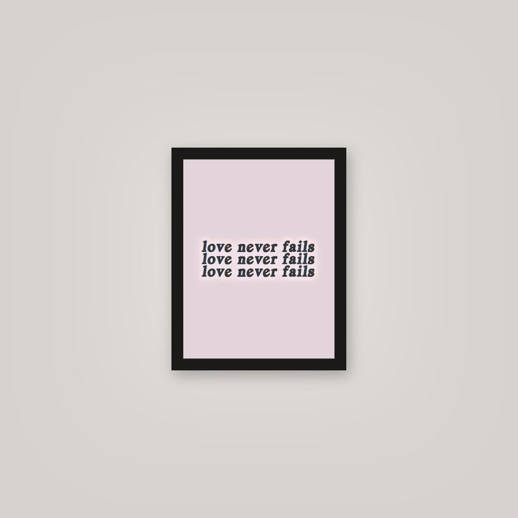 [auto-mockup] LOVE NEVER FAILS POSTER - 11 x 14in.