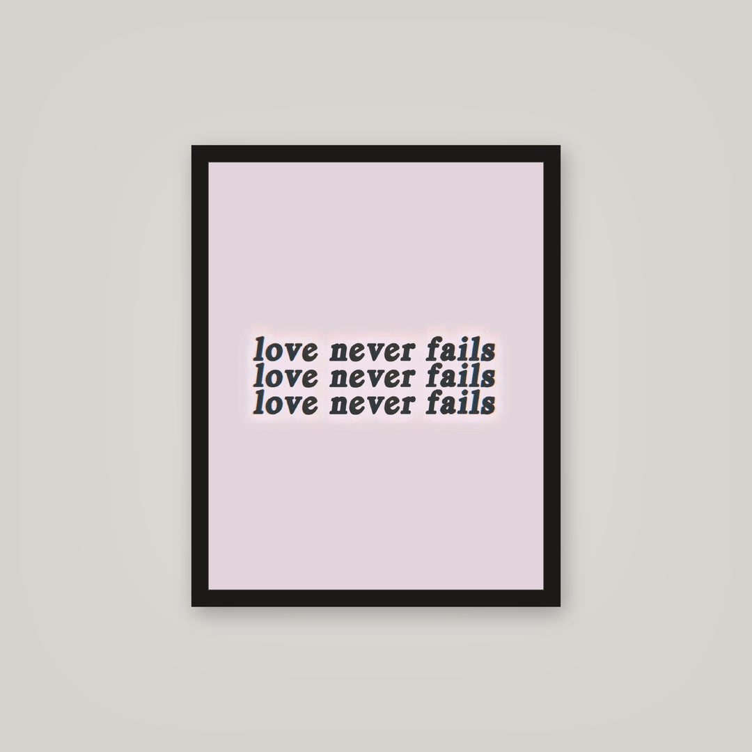 [auto-mockup] LOVE NEVER FAILS POSTER - 16 x 20in.