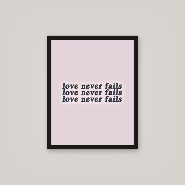 [auto-mockup] LOVE NEVER FAILS POSTER - 16 x 20in.