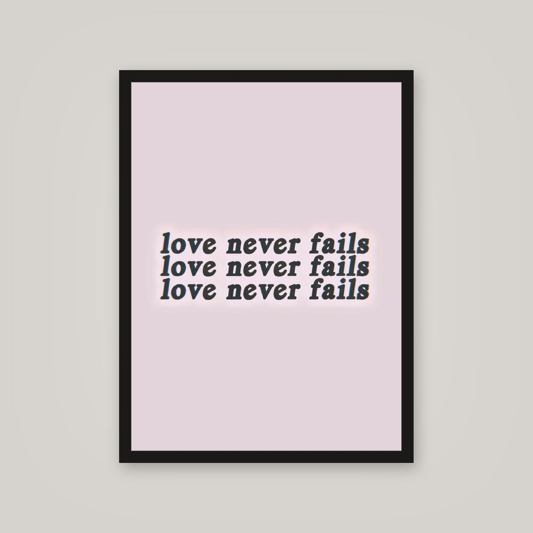 [auto-mockup] LOVE NEVER FAILS POSTER - 18 x 24in.