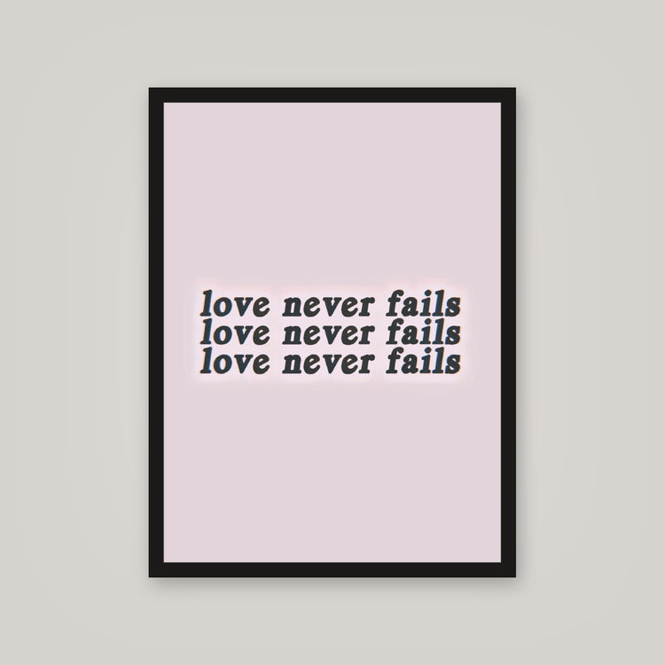 [auto-mockup] LOVE NEVER FAILS POSTER - 18 x 24in.