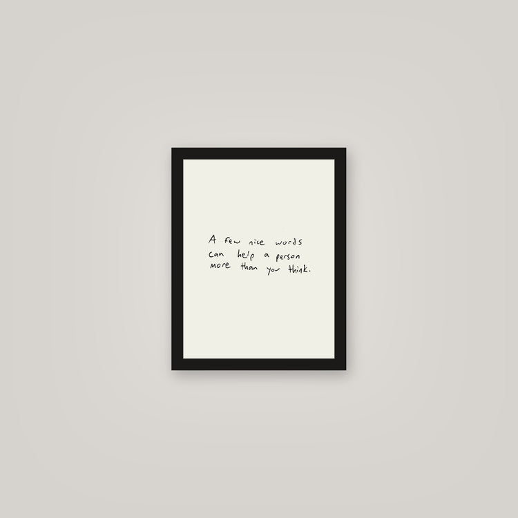 [auto-mockup] NICE WORDS POSTER - 11 x 14in.