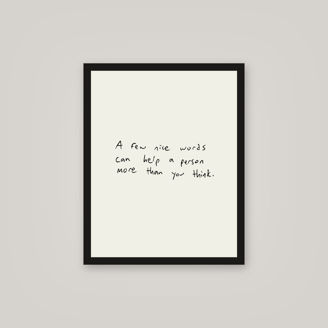 [auto-mockup] NICE WORDS POSTER - 16 x 20in.