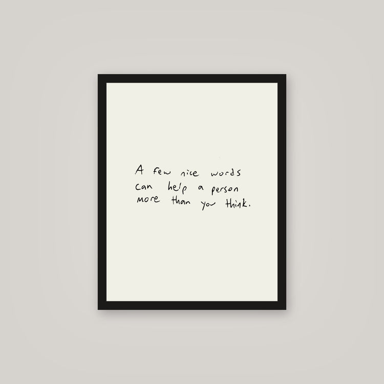 [auto-mockup] NICE WORDS POSTER - 16 x 20in.
