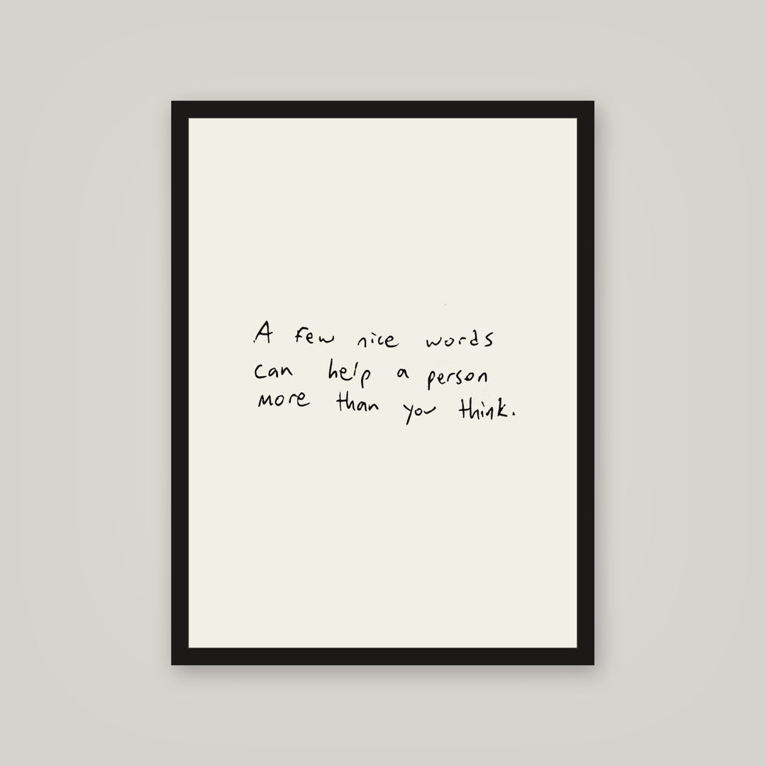 [auto-mockup] NICE WORDS POSTER - 18 x 24in.
