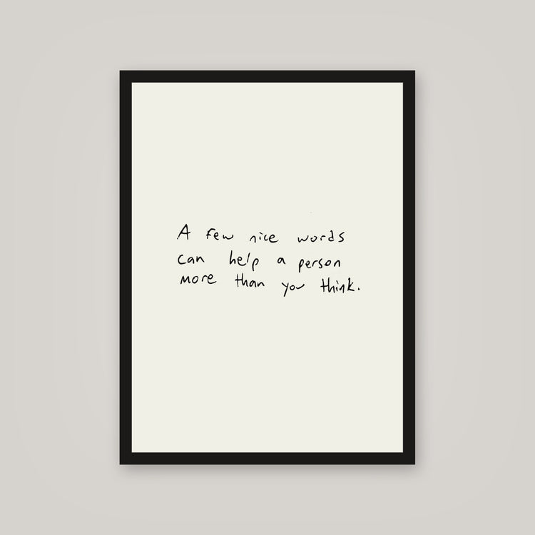 [auto-mockup] NICE WORDS POSTER - 18 x 24in.