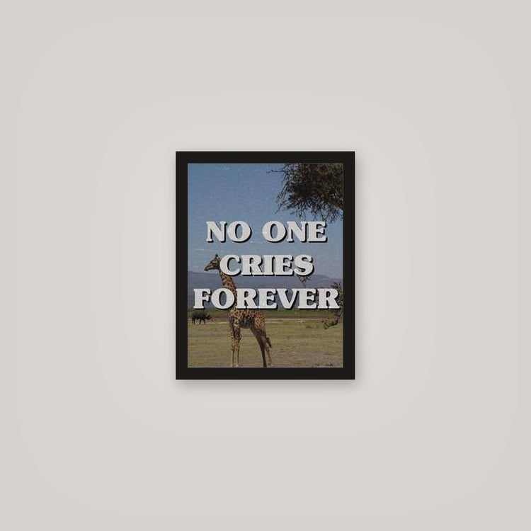 [auto-mockup] NO ONE CRIES POSTER - 11 x 14in.