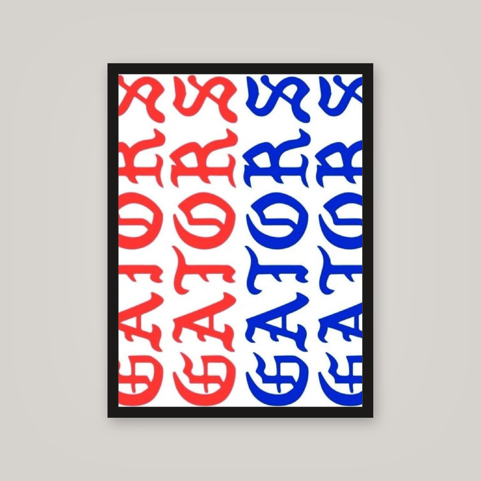 [auto-mockup] ORANGE N BLUE GATA POSTER - 18 x 24in.