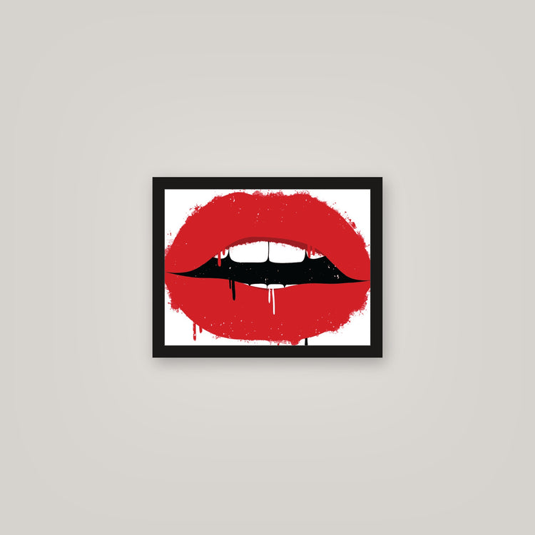 [auto-mockup] RED LIPS POSTER - 11 x 14in.