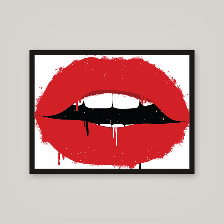 [auto-mockup] RED LIPS POSTER - 18 x 24in.