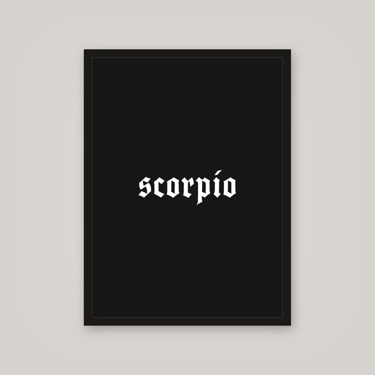 [auto-mockup] SCORPIO POSTER IN MULTIPLE COLORS - 18 x 24in.