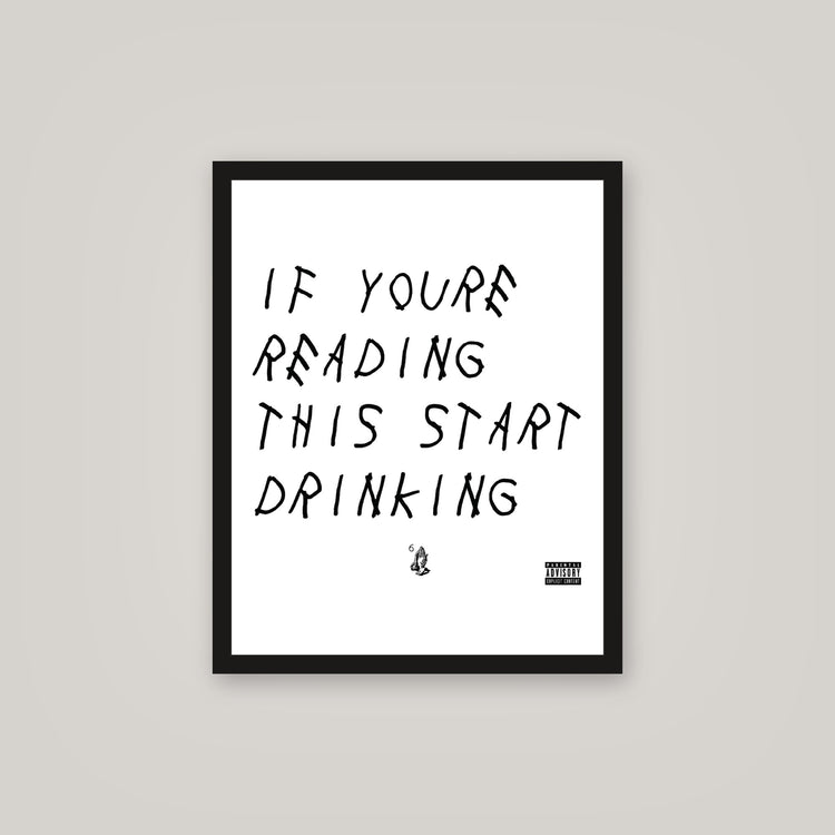 [auto-mockup] START DRINKING POSTER - 16 x 20in.