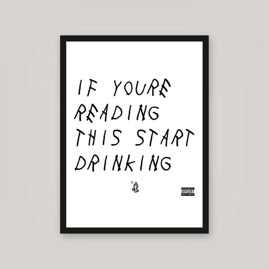 [auto-mockup] START DRINKING POSTER - 18 x 24in.