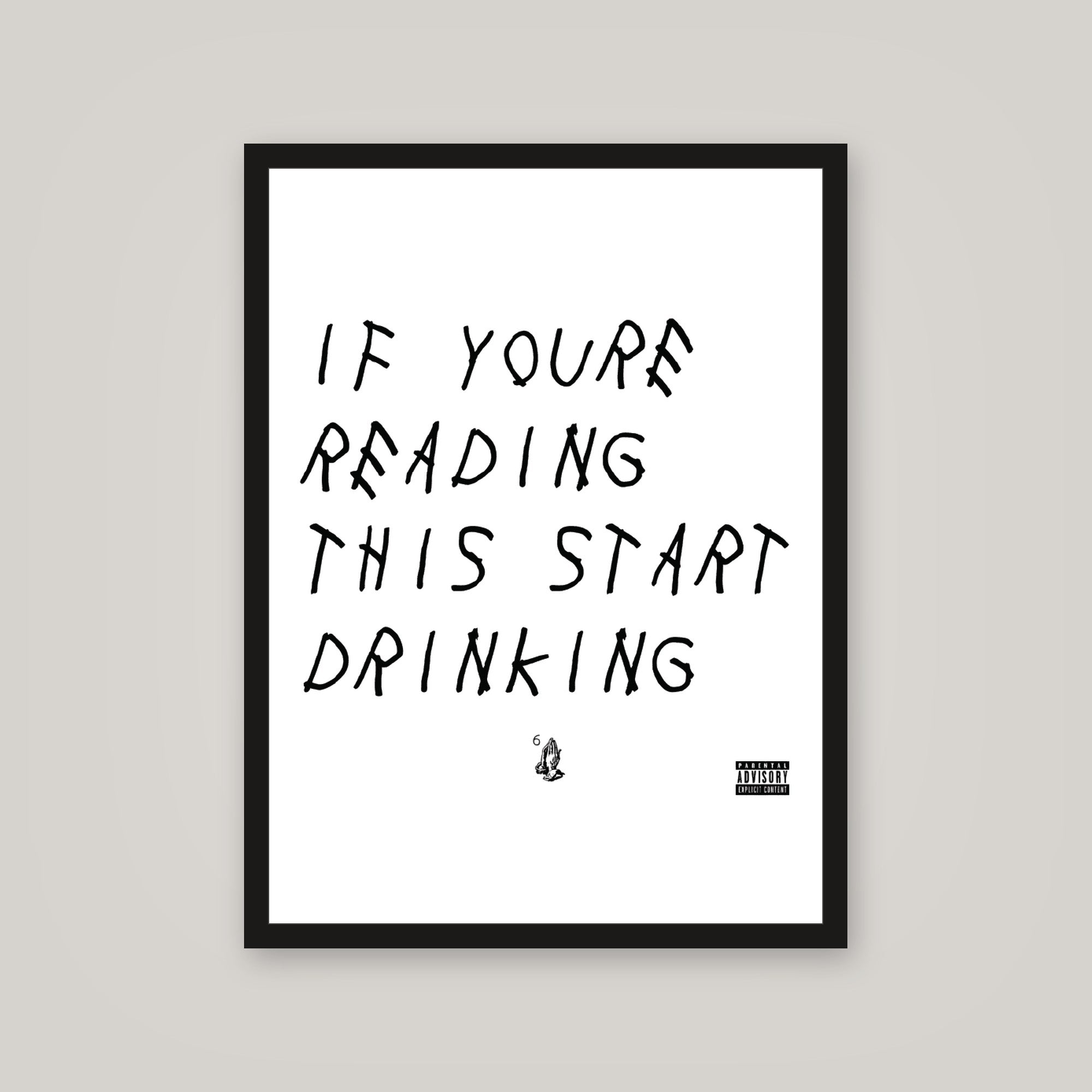 [auto-mockup] START DRINKING POSTER - 18 x 24in.