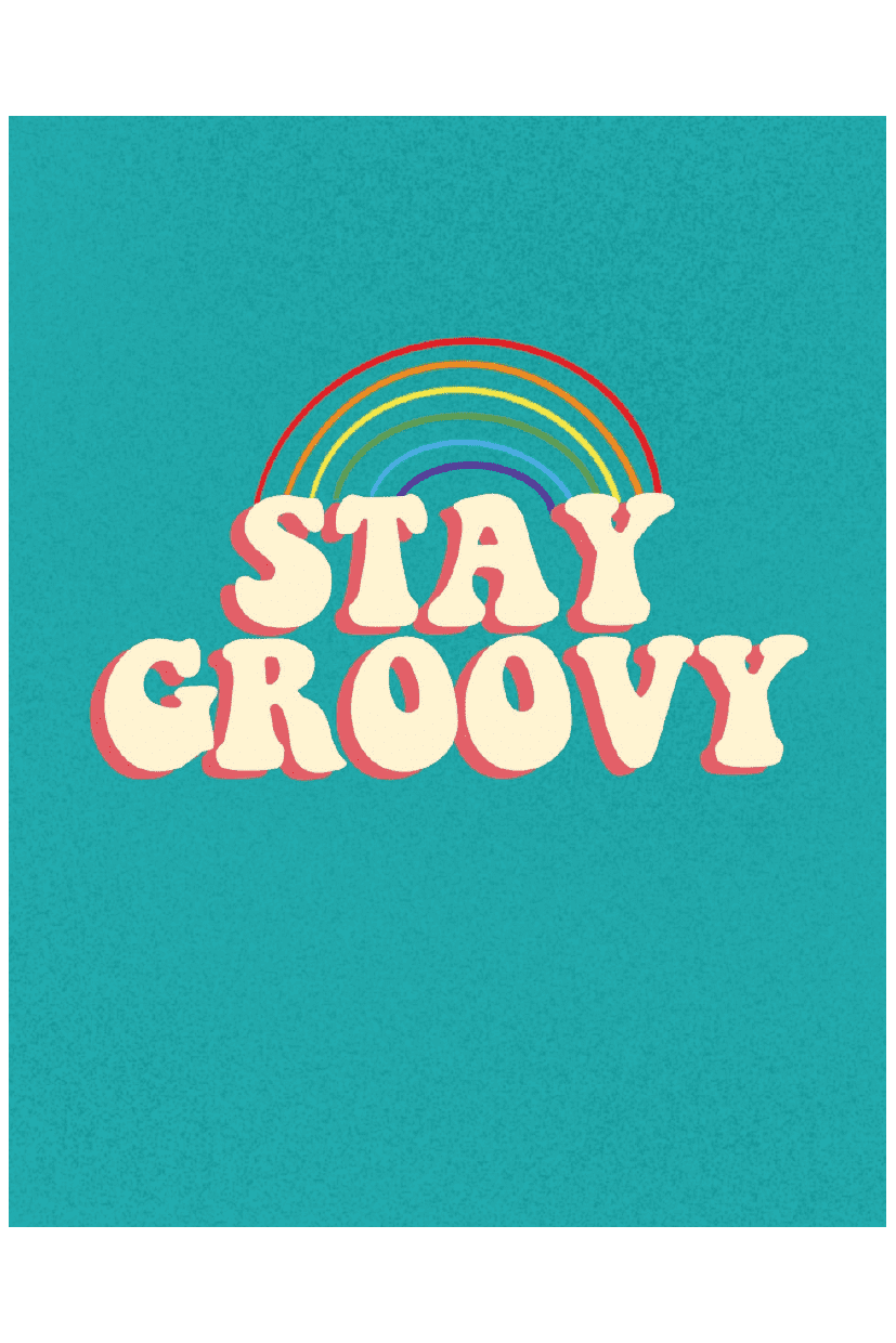 STAY GROOVY POSTER 4 COLORS - PosterFi