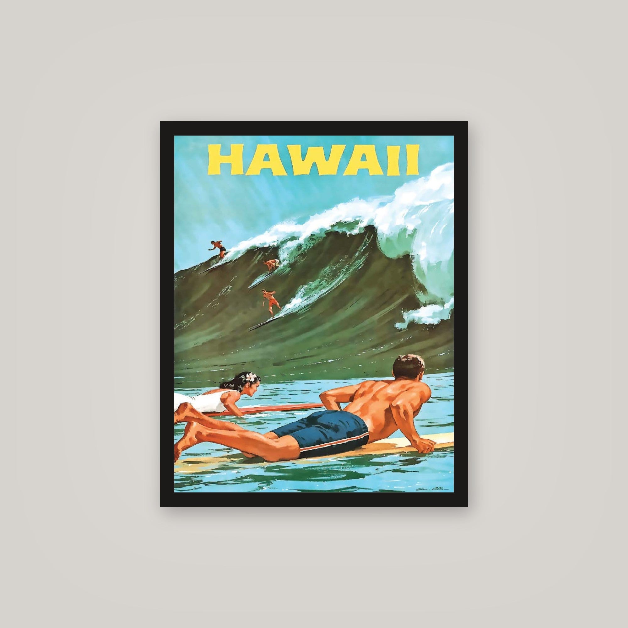 [auto-mockup] SURFIN' HAWAII POSTER - 16 x 20in.