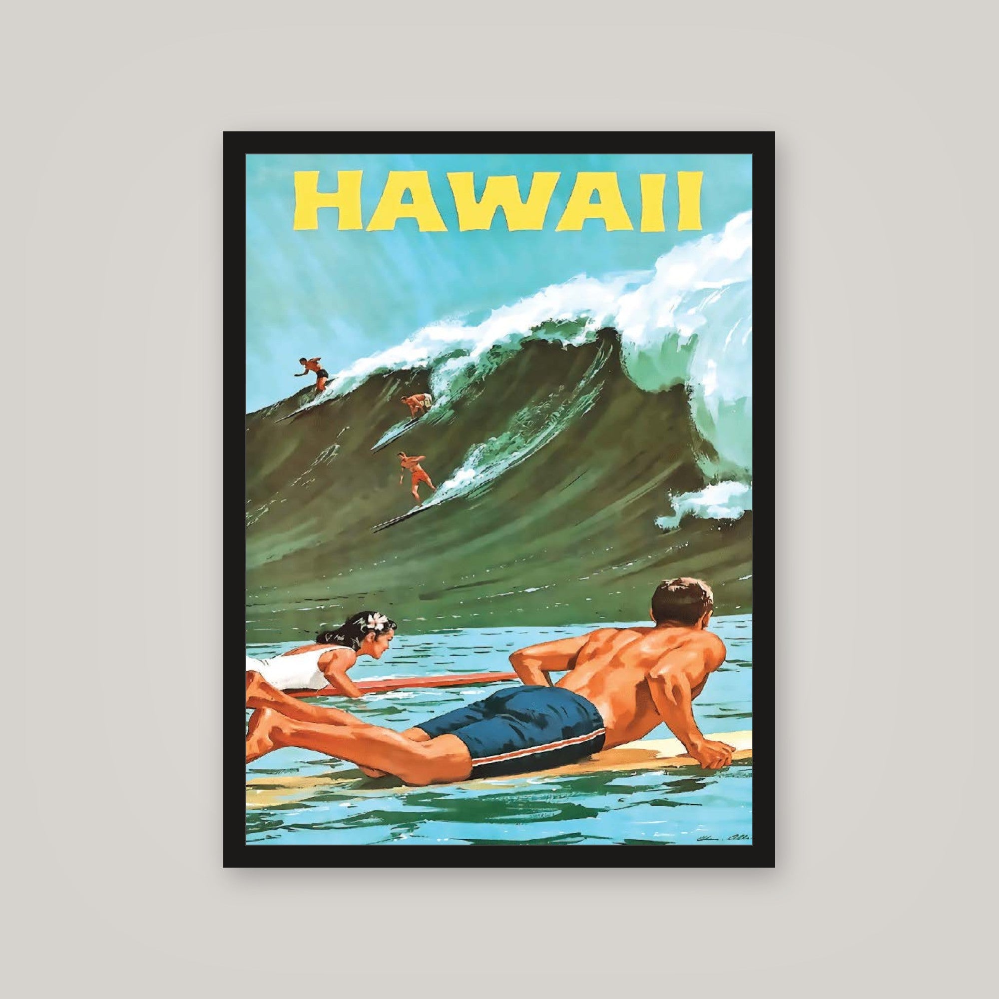 [auto-mockup] SURFIN' HAWAII POSTER - 18 x 24in.