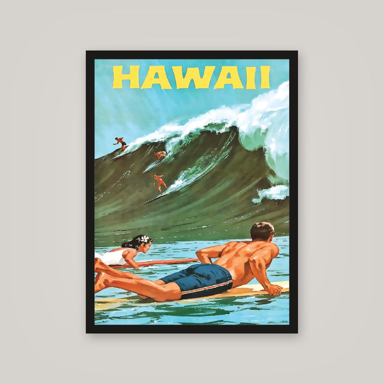 [auto-mockup] SURFIN' HAWAII POSTER - 18 x 24in.