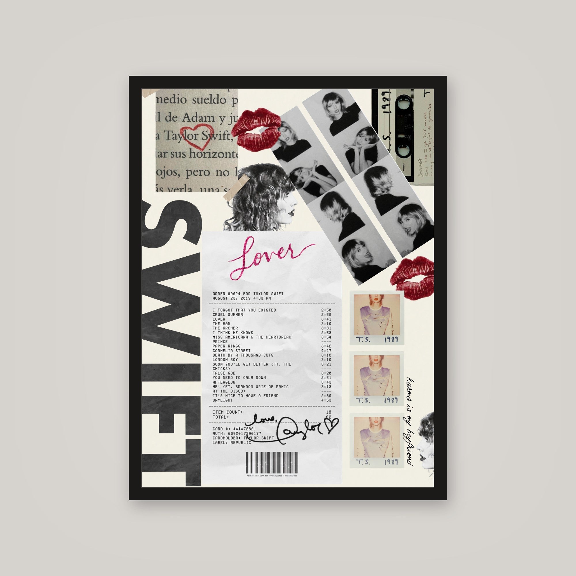 [auto-mockup] SWIFT COLLAGE POSTER - 18 x 24in.