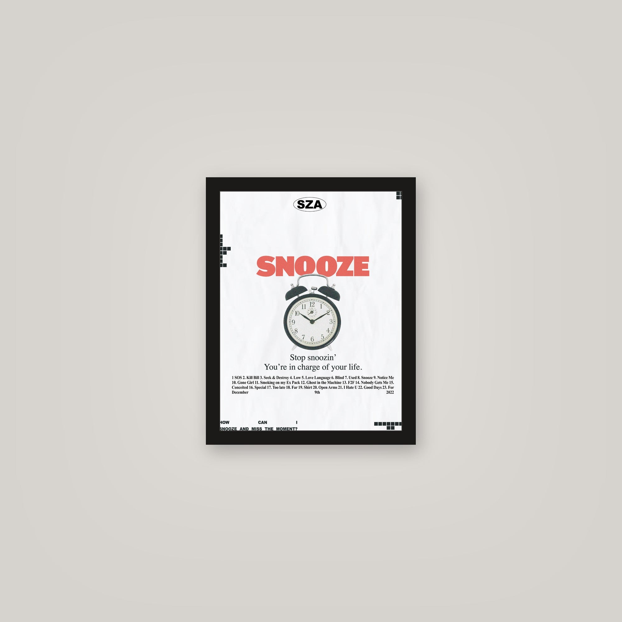 [auto-mockup] SZA SNOOZE POSTER - 11 x 14in.