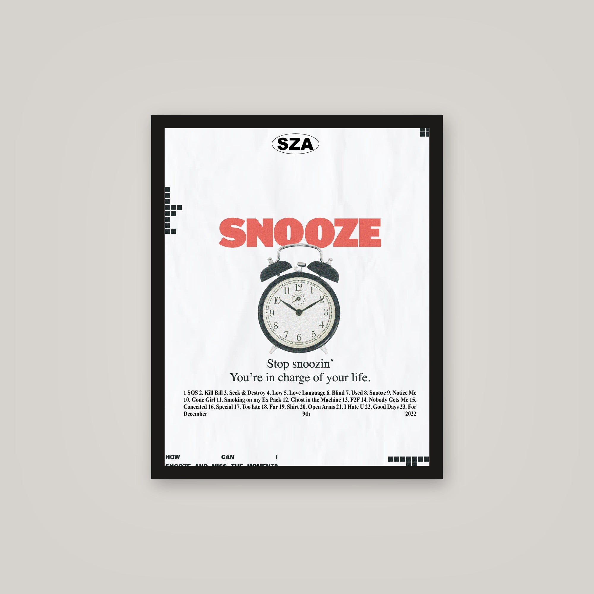 [auto-mockup] SZA SNOOZE POSTER - 16 x 20in.