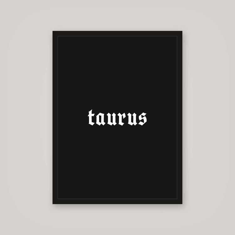[auto-mockup] TAURUS POSTER IN MULTIPLE COLORS - 18 x 24in.