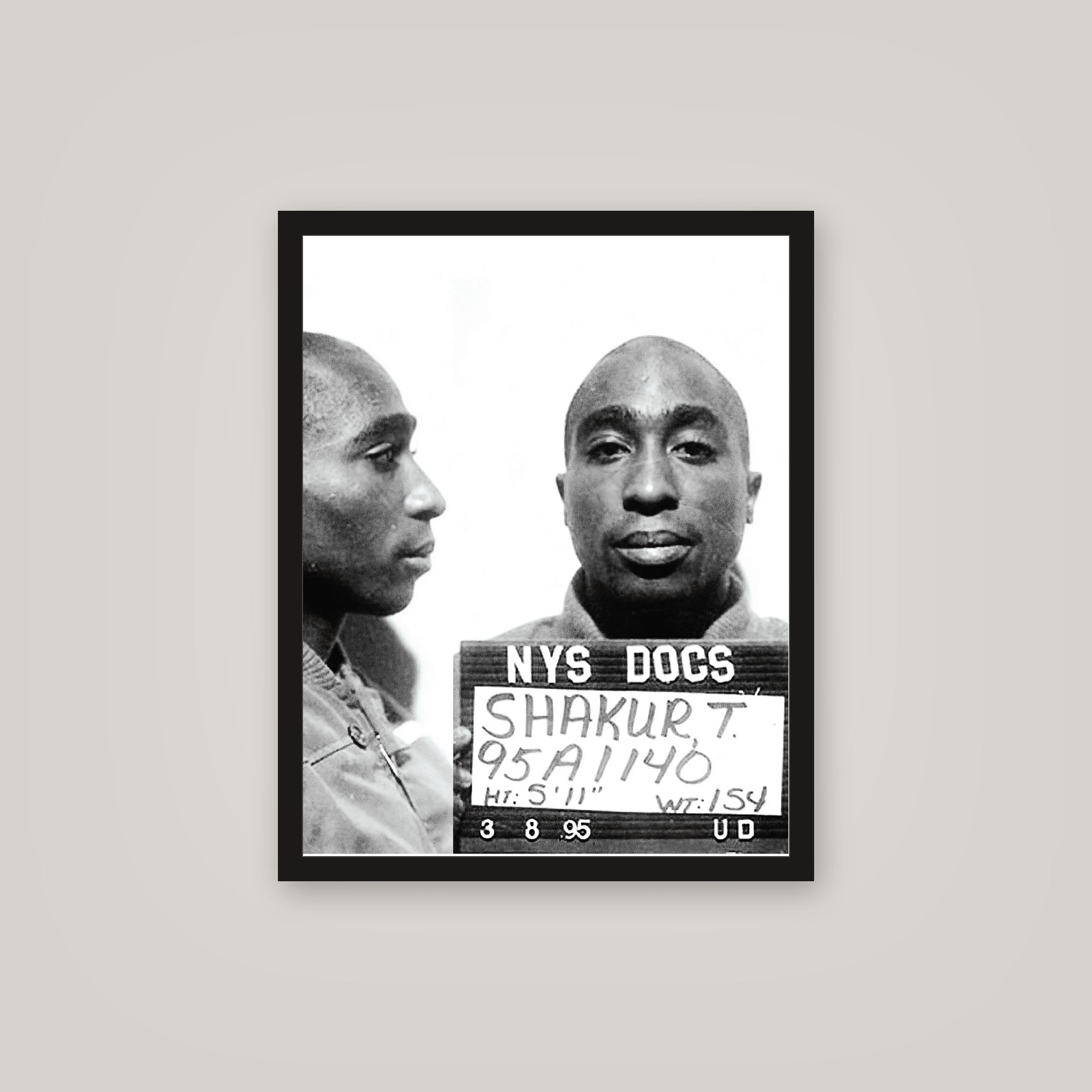 [auto-mockup] TUPAC MUGSHOT POSTER - 16 x 20in.