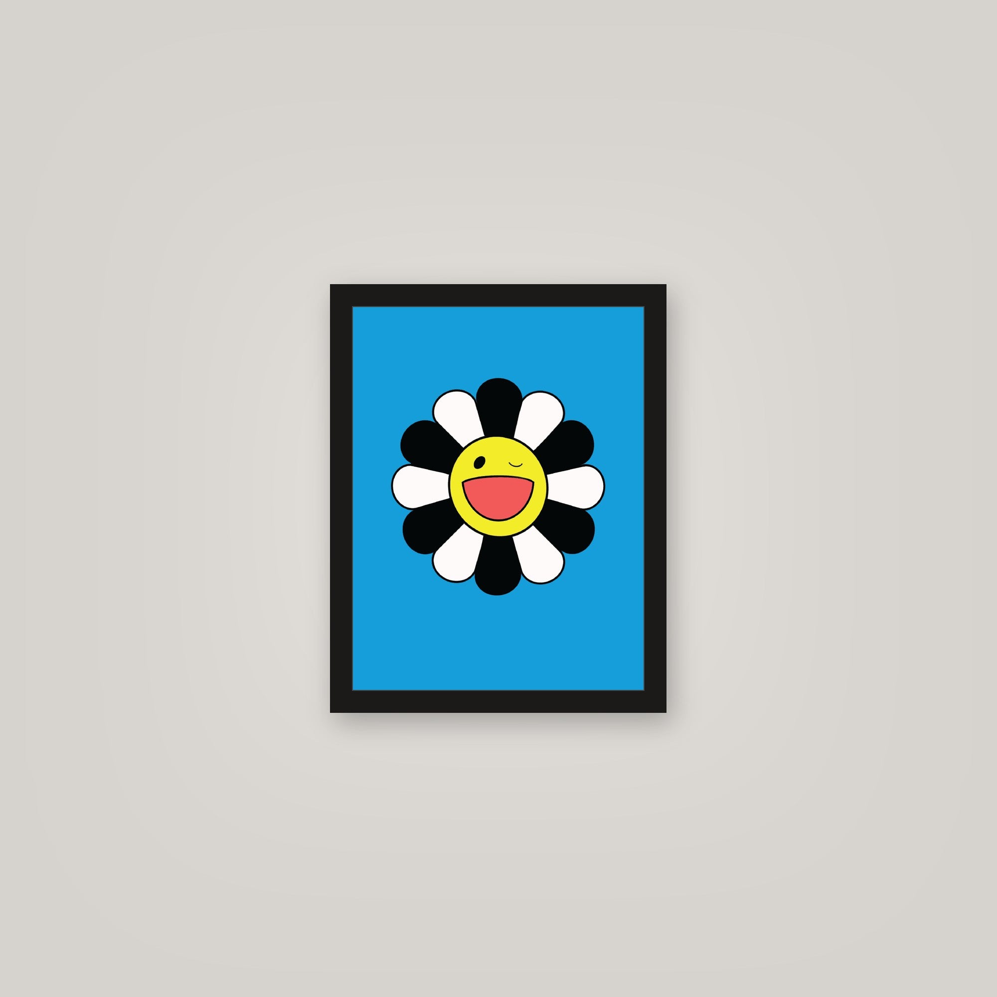 [auto-mockup] WINKY FLOWER BLUE WHITE BLACK POSTER - 11 x 14in.