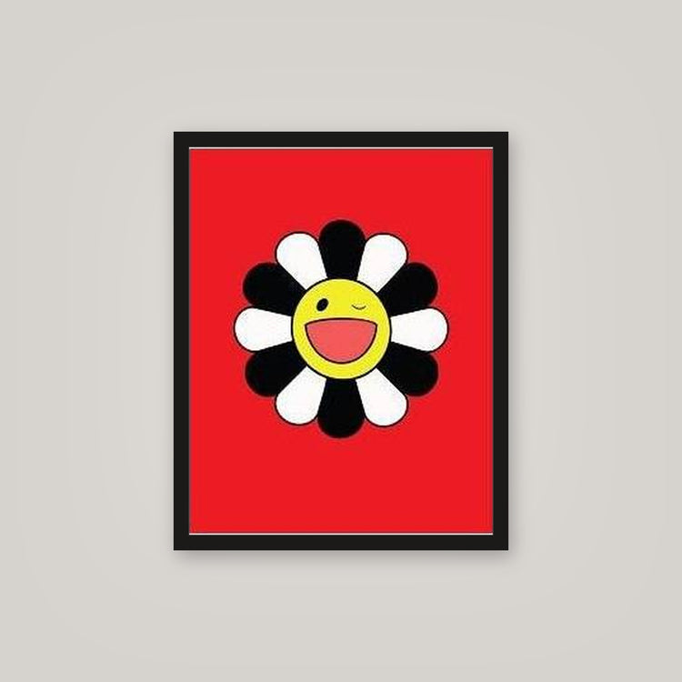 [auto-mockup] WINKY FLOWER RED WHITE BLACK POSTER - 16 x 20in.