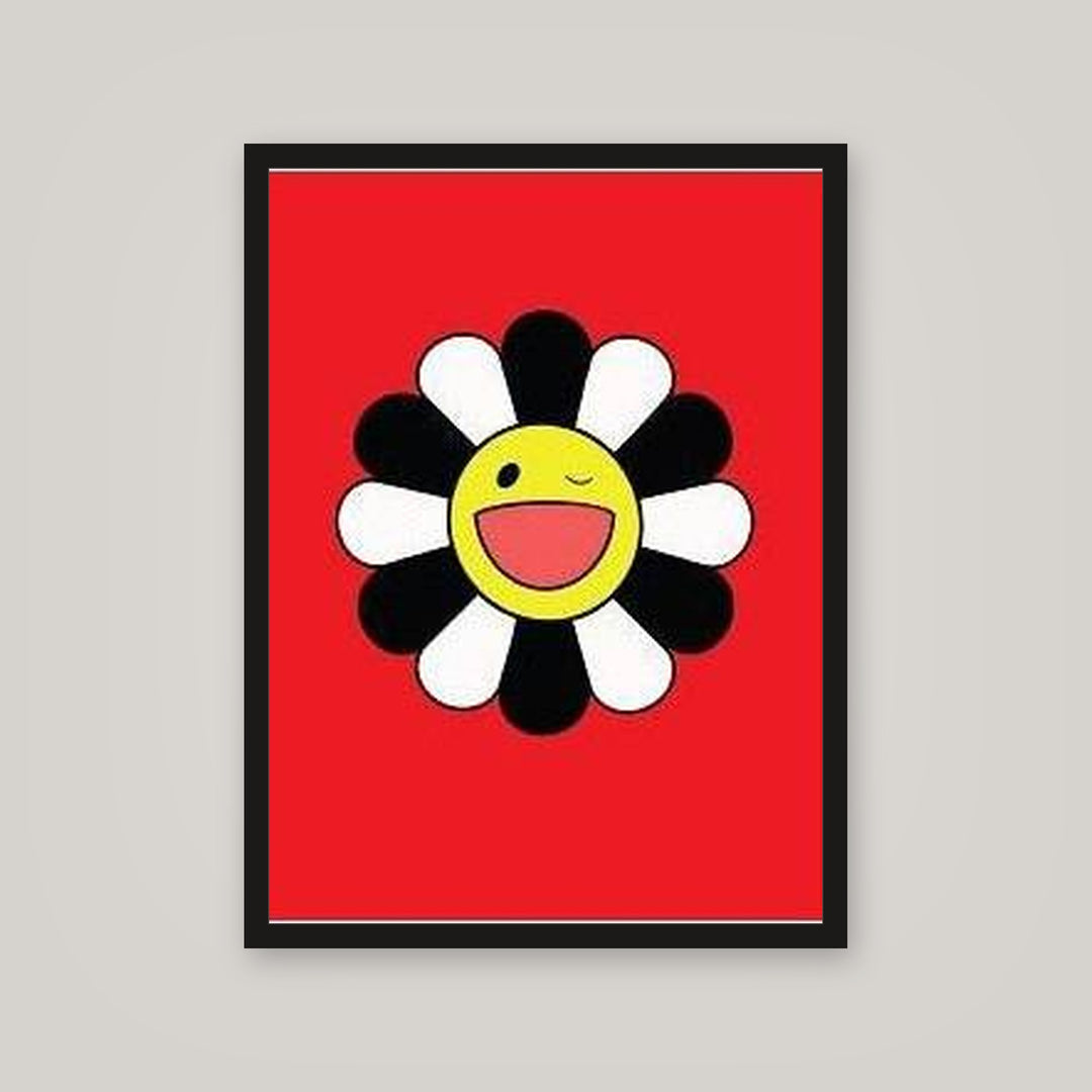 [auto-mockup] WINKY FLOWER RED WHITE BLACK POSTER - 18 x 24in.